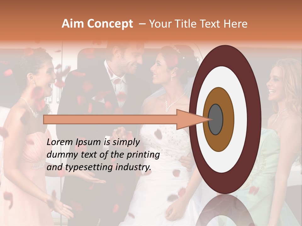 Groom Smiling Girl PowerPoint Template