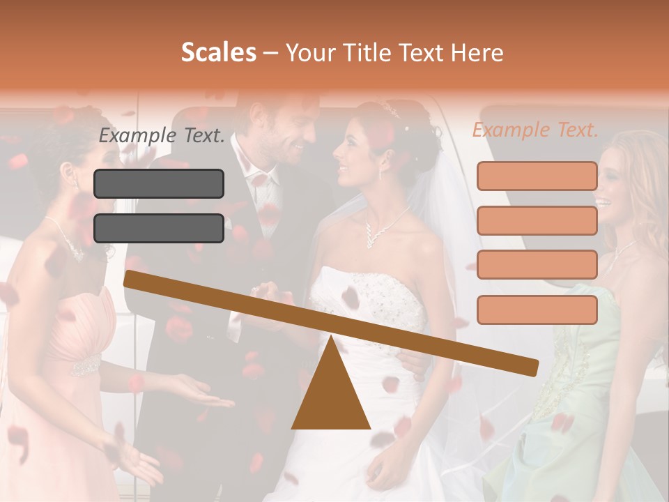 Groom Smiling Girl PowerPoint Template