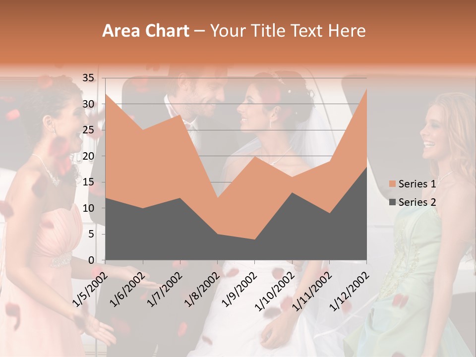 Groom Smiling Girl PowerPoint Template