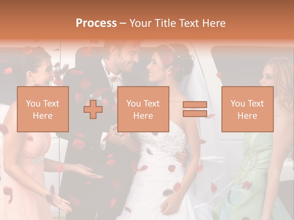 Groom Smiling Girl PowerPoint Template