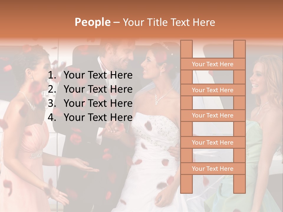 Groom Smiling Girl PowerPoint Template