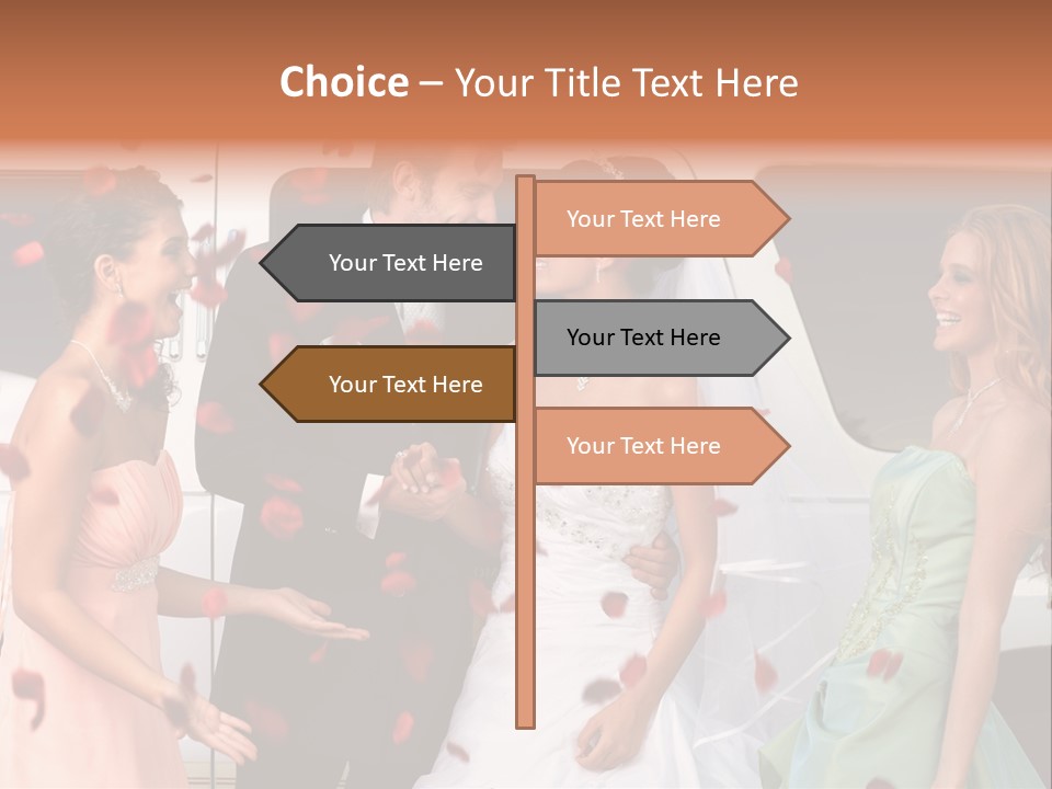 Groom Smiling Girl PowerPoint Template