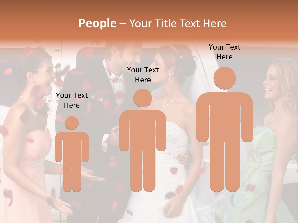 Groom Smiling Girl PowerPoint Template