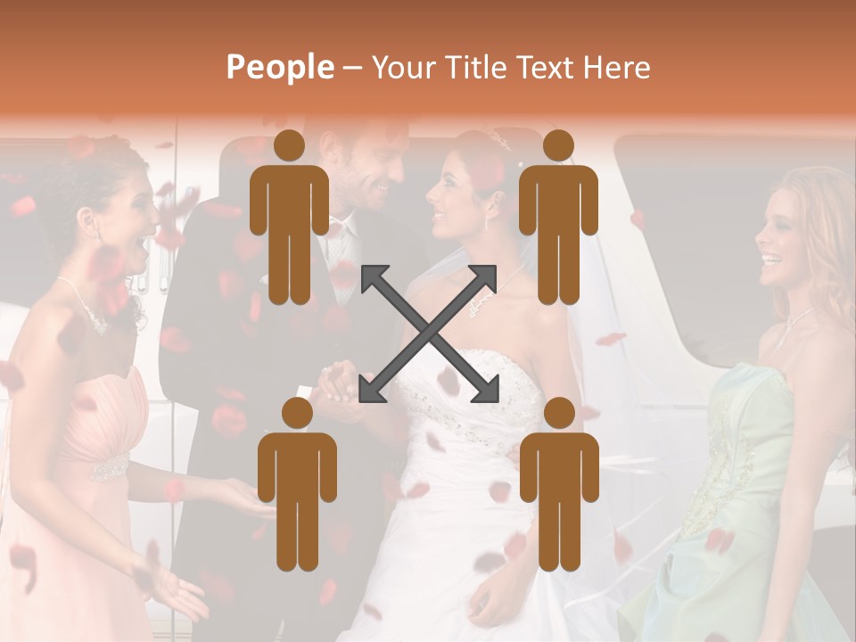 Groom Smiling Girl PowerPoint Template