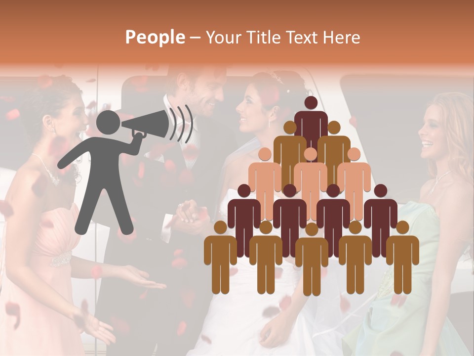 Groom Smiling Girl PowerPoint Template