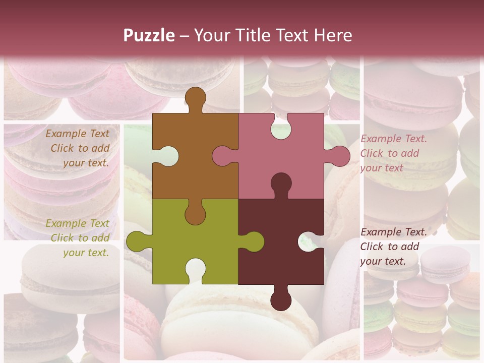 Biscuit Gourmandise Macaron PowerPoint Template