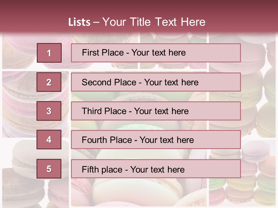Biscuit Gourmandise Macaron PowerPoint Template
