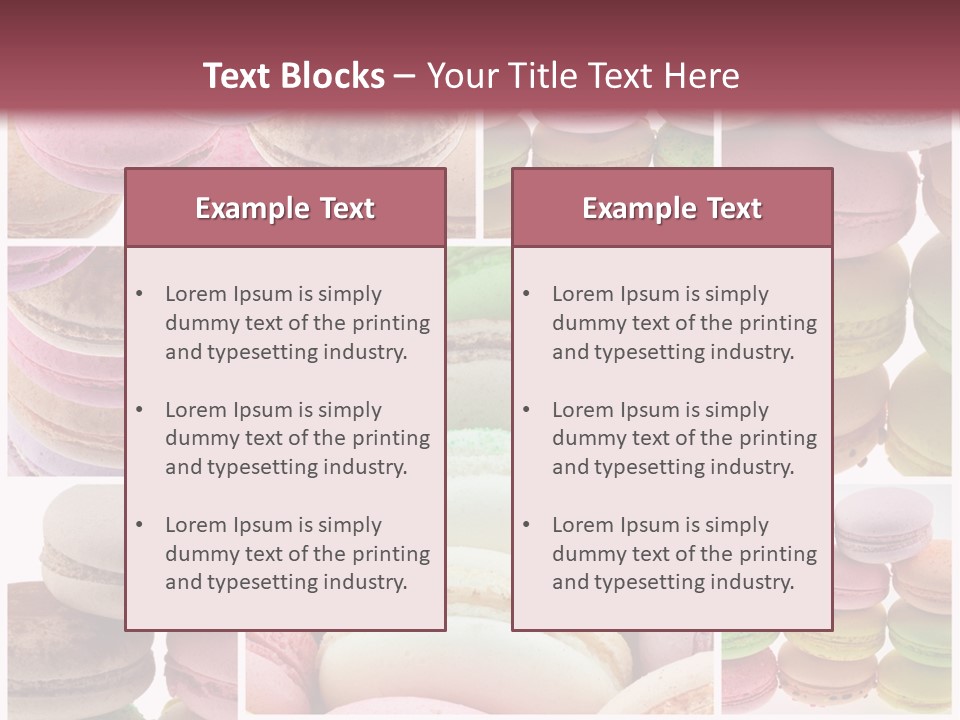 Biscuit Gourmandise Macaron PowerPoint Template