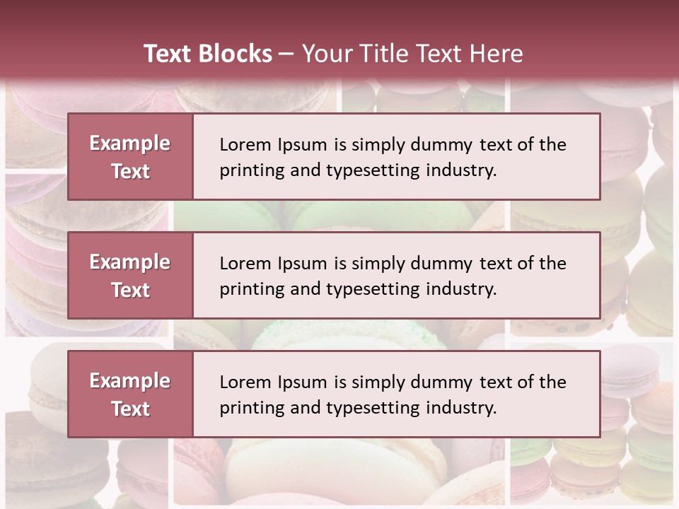 Biscuit Gourmandise Macaron PowerPoint Template