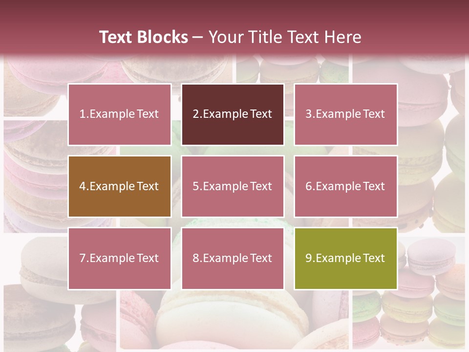 Biscuit Gourmandise Macaron PowerPoint Template