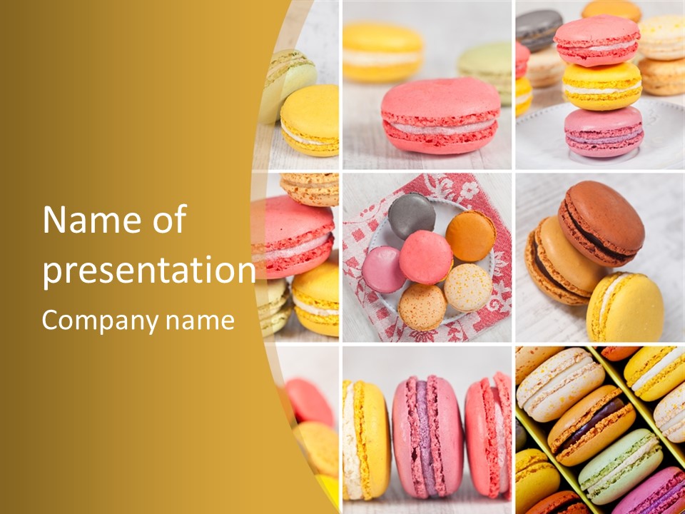 Biscuit Sweet Food Round PowerPoint Template