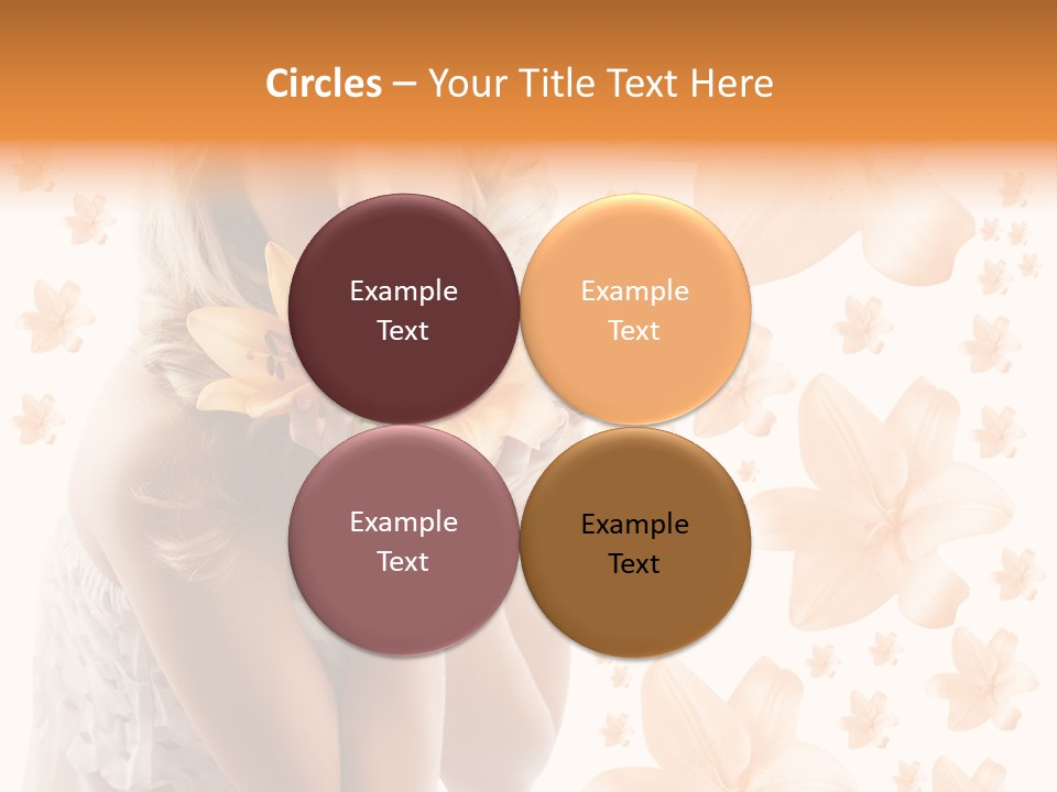 Isolated Floral Pretty PowerPoint Template