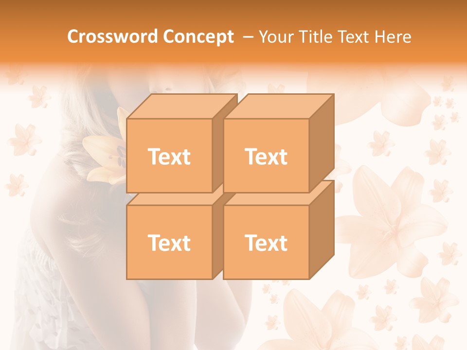 Isolated Floral Pretty PowerPoint Template