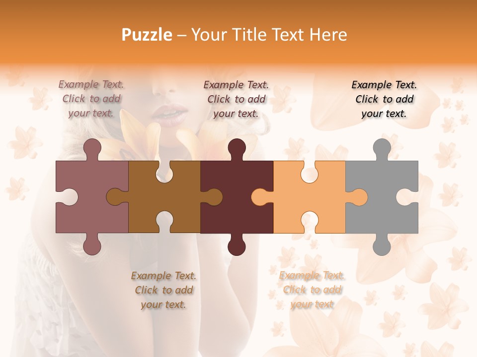 Isolated Floral Pretty PowerPoint Template