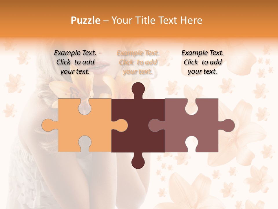 Isolated Floral Pretty PowerPoint Template