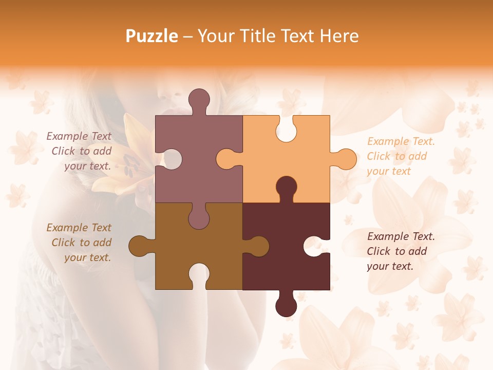 Isolated Floral Pretty PowerPoint Template