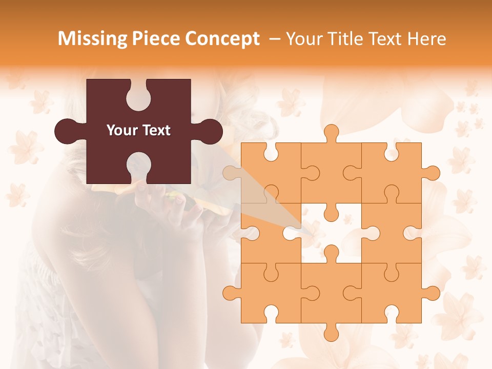 Isolated Floral Pretty PowerPoint Template