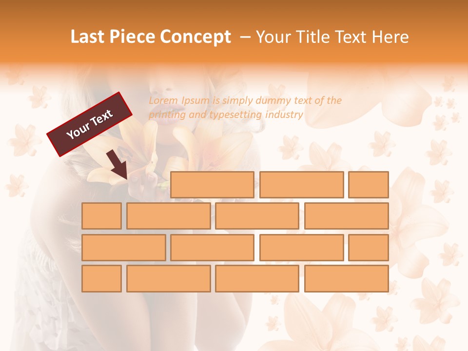 Isolated Floral Pretty PowerPoint Template