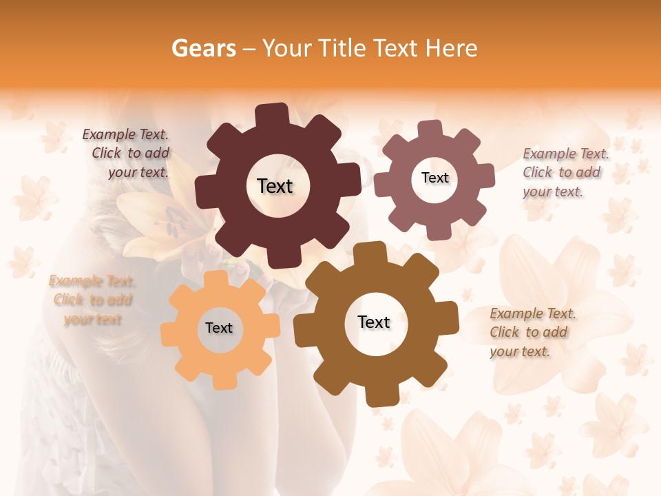 Isolated Floral Pretty PowerPoint Template