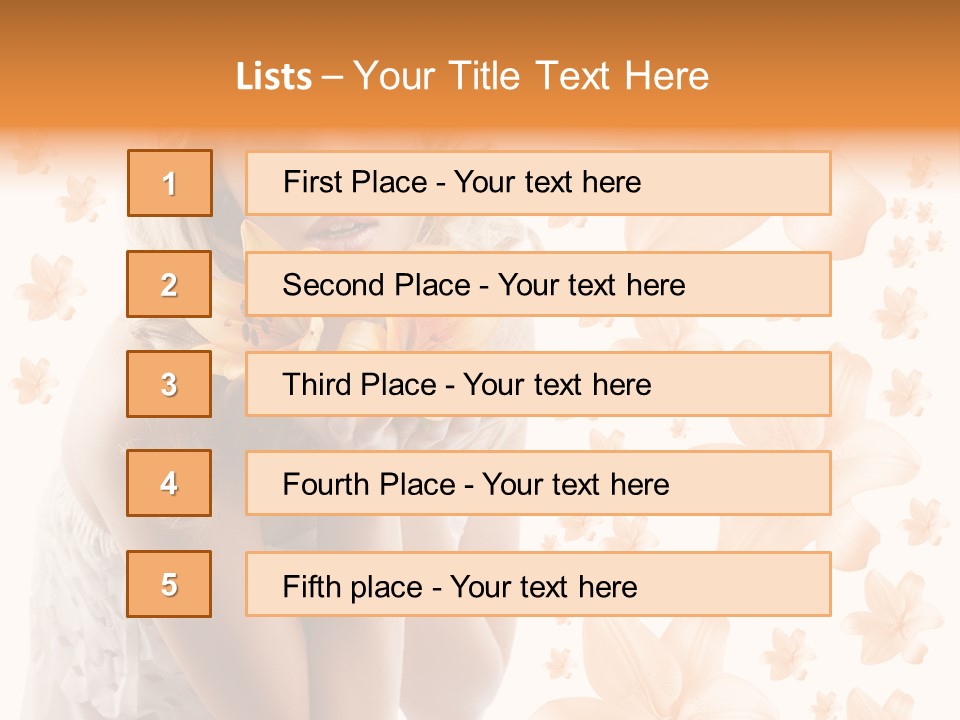 Isolated Floral Pretty PowerPoint Template
