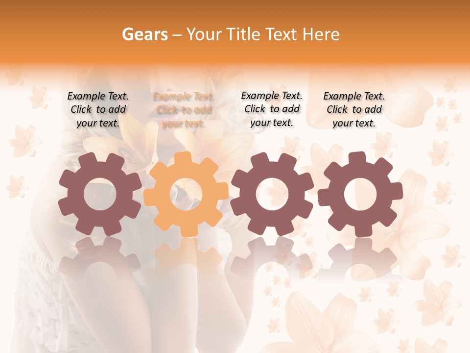 Isolated Floral Pretty PowerPoint Template