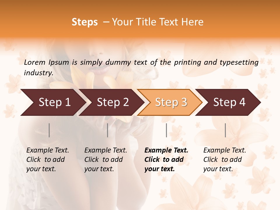 Isolated Floral Pretty PowerPoint Template