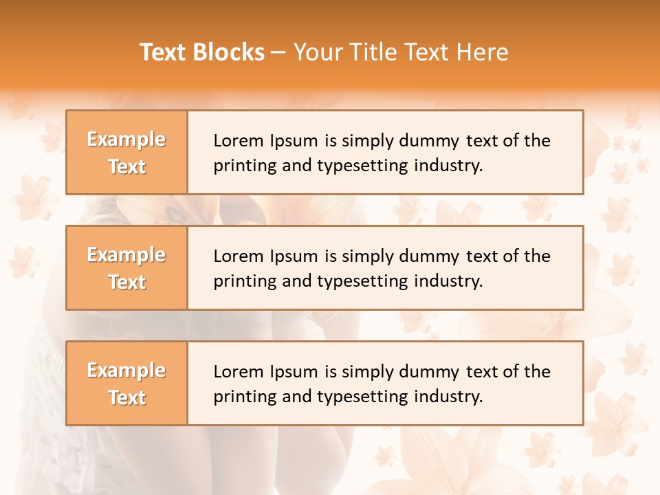 Isolated Floral Pretty PowerPoint Template