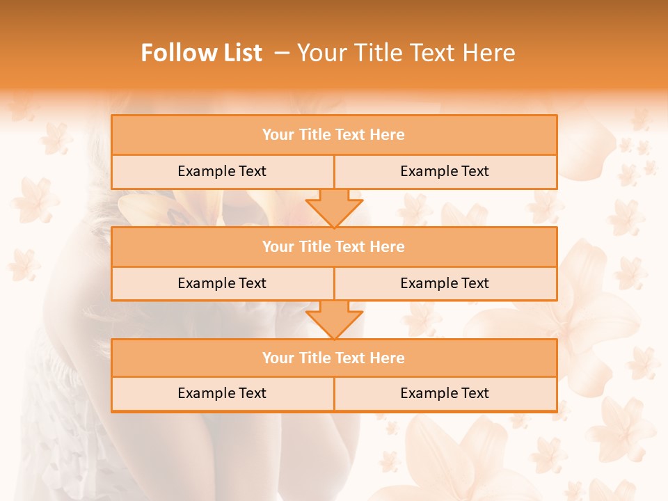 Isolated Floral Pretty PowerPoint Template