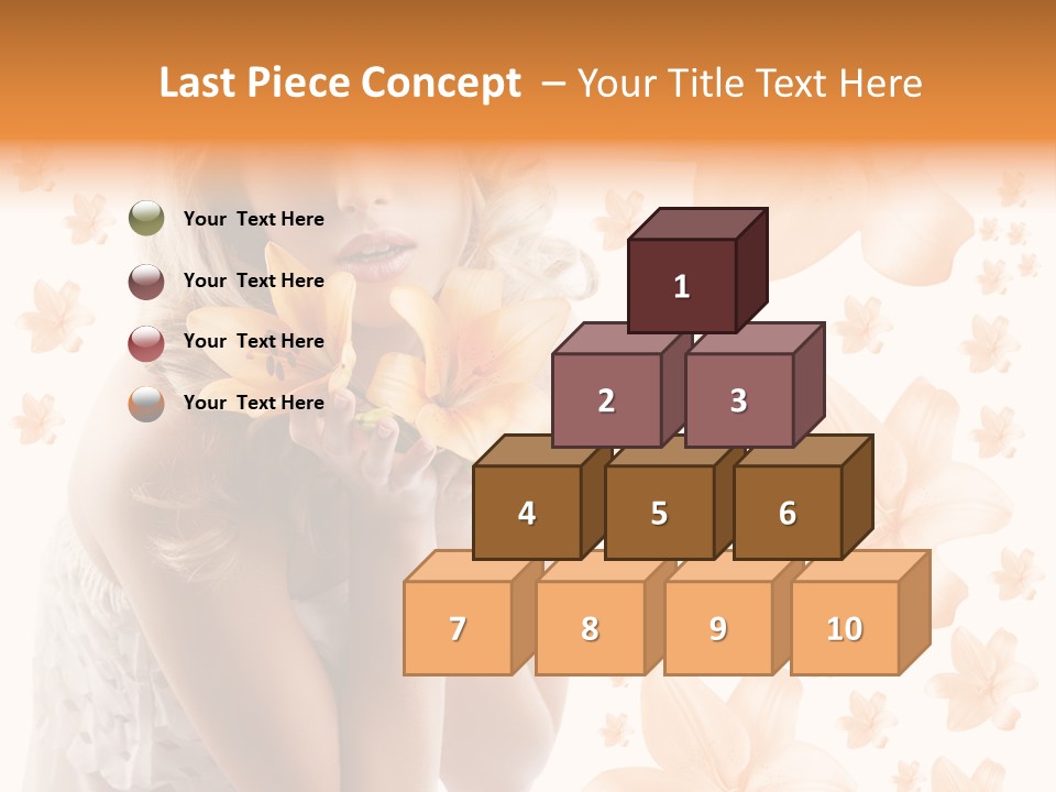 Isolated Floral Pretty PowerPoint Template