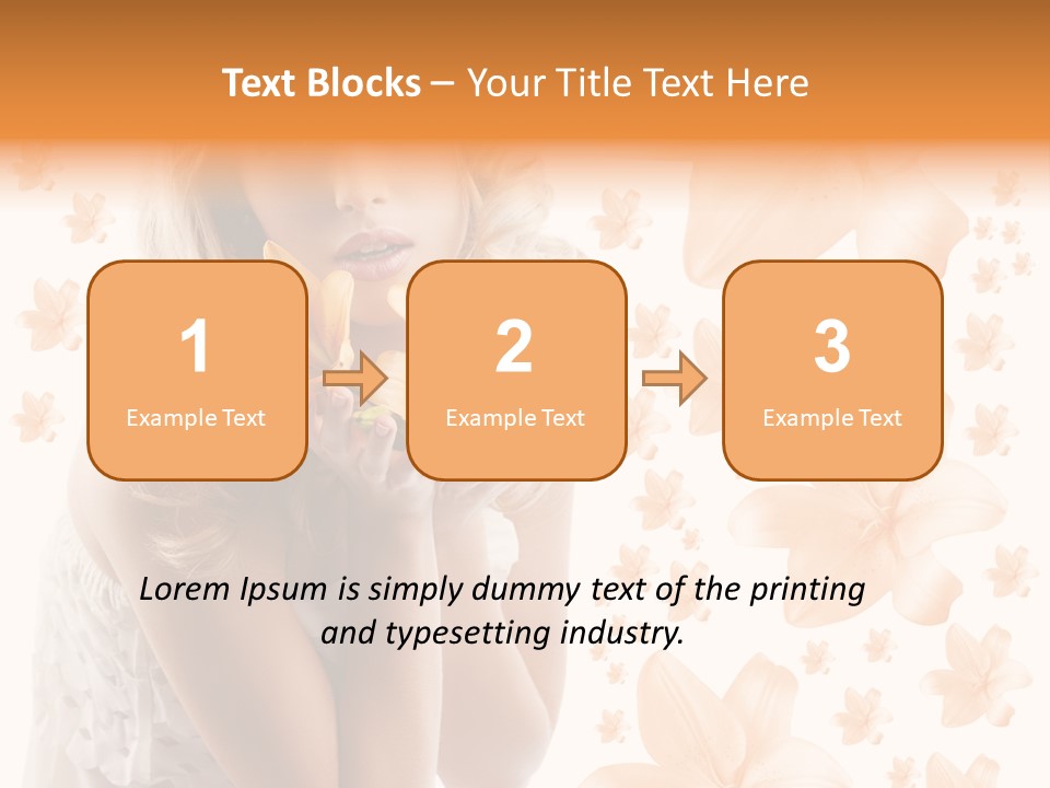 Isolated Floral Pretty PowerPoint Template