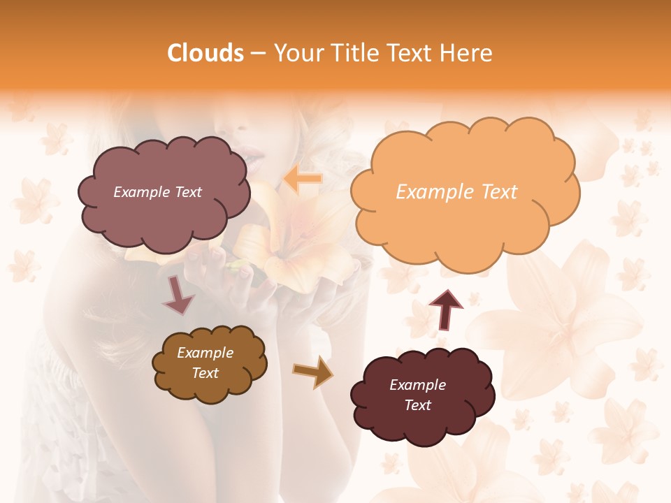Isolated Floral Pretty PowerPoint Template