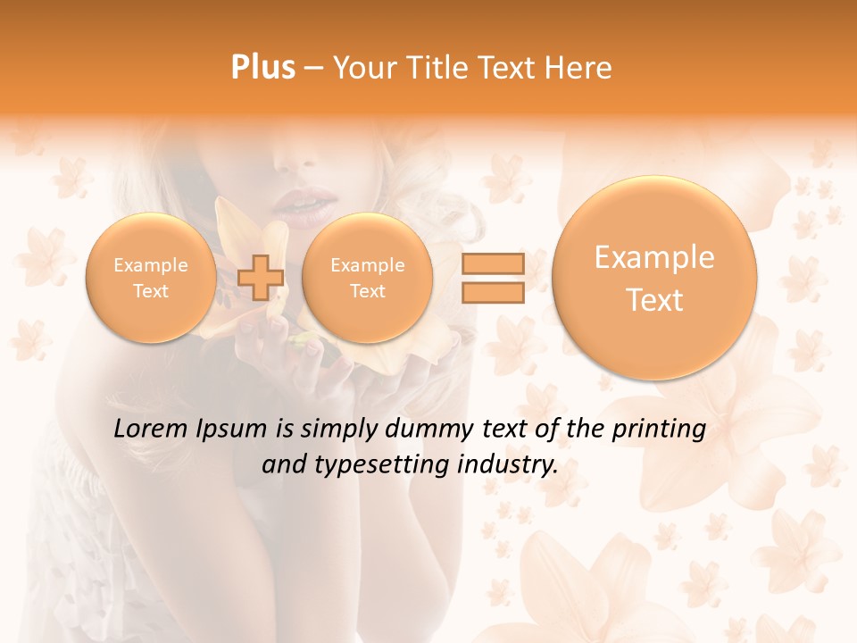 Isolated Floral Pretty PowerPoint Template