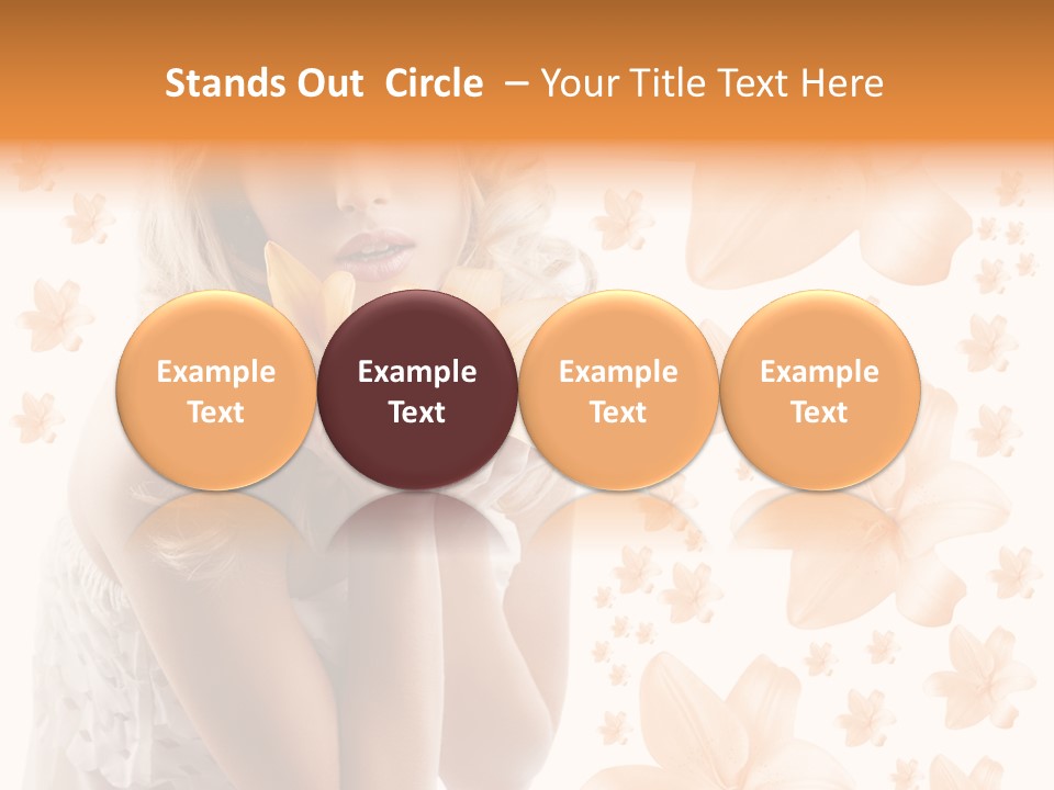 Isolated Floral Pretty PowerPoint Template