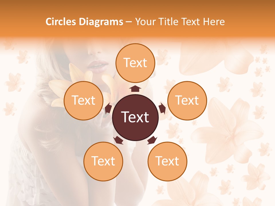 Isolated Floral Pretty PowerPoint Template