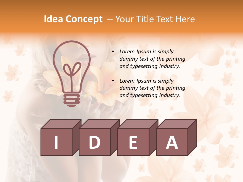 Isolated Floral Pretty PowerPoint Template