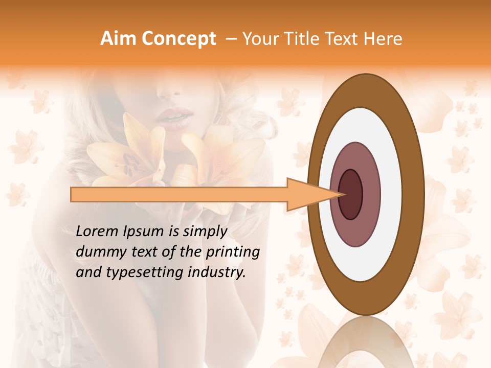 Isolated Floral Pretty PowerPoint Template