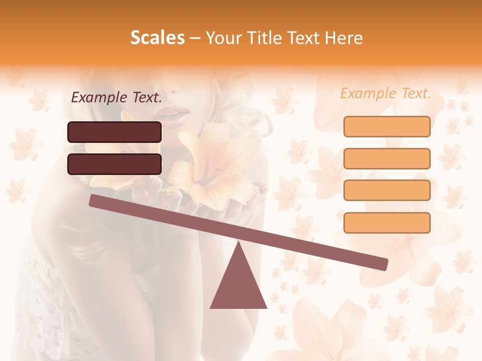 Isolated Floral Pretty PowerPoint Template