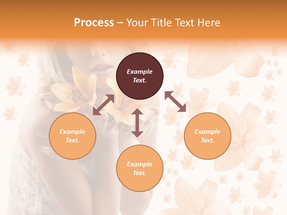 Isolated Floral Pretty PowerPoint Template