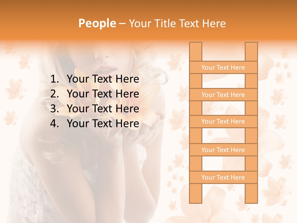 Isolated Floral Pretty PowerPoint Template