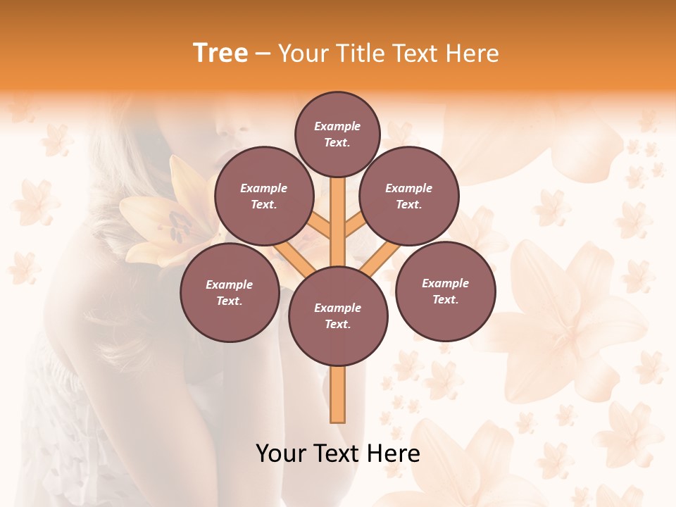 Isolated Floral Pretty PowerPoint Template