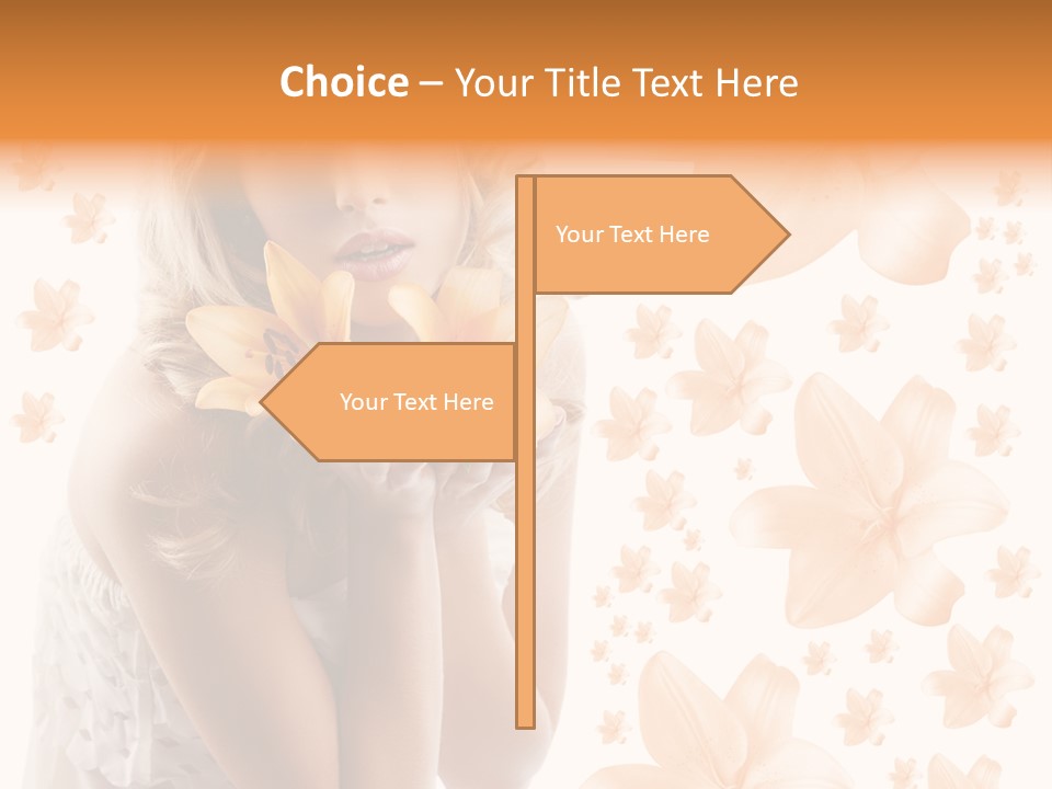 Isolated Floral Pretty PowerPoint Template