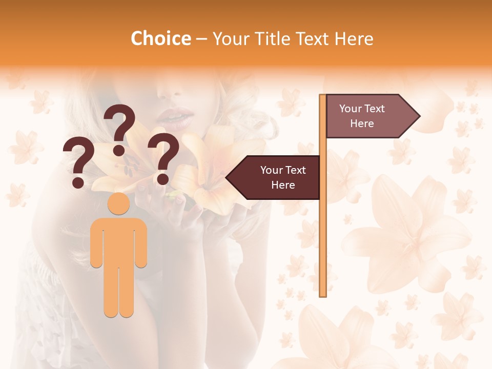 Isolated Floral Pretty PowerPoint Template