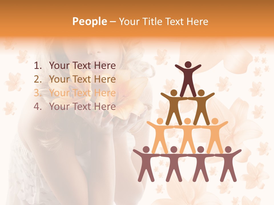 Isolated Floral Pretty PowerPoint Template