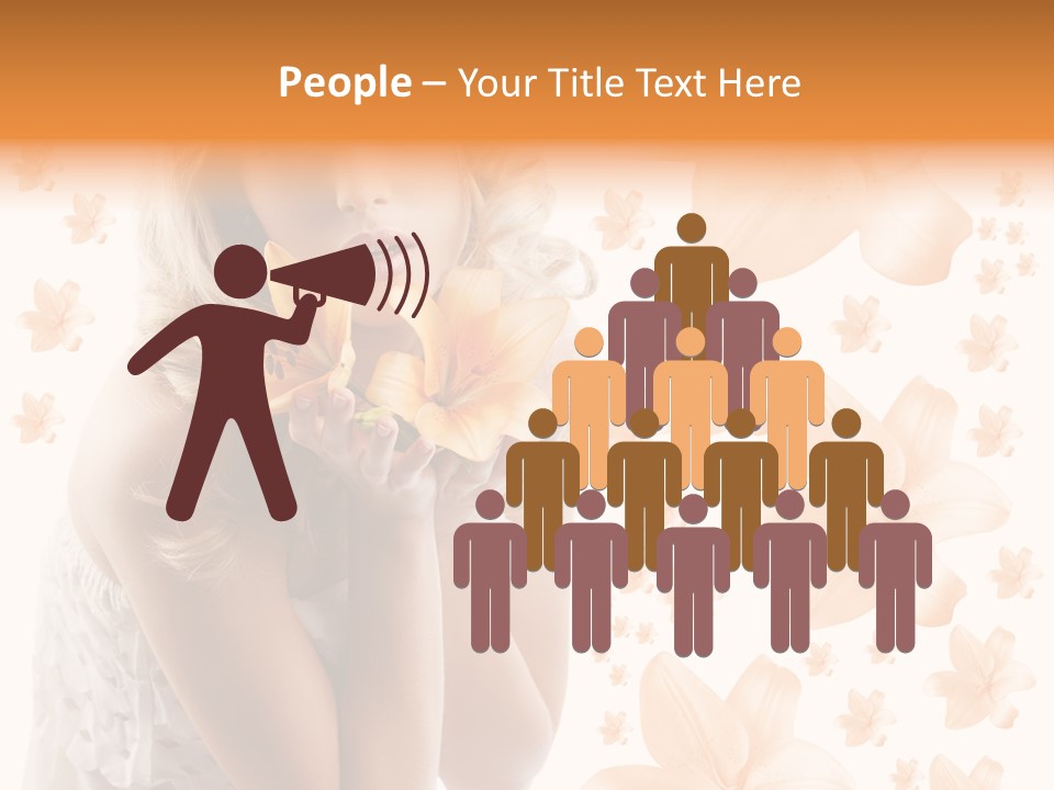 Isolated Floral Pretty PowerPoint Template