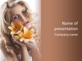 Beautiful Portrait Isolated PowerPoint Template