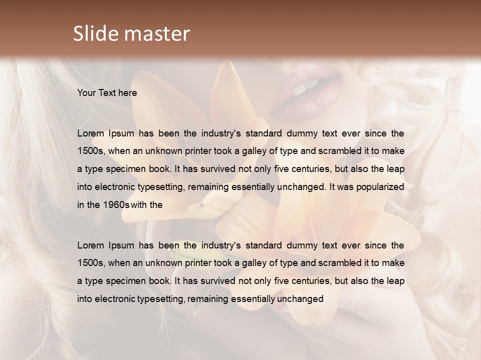 Beautiful Portrait Isolated PowerPoint Template