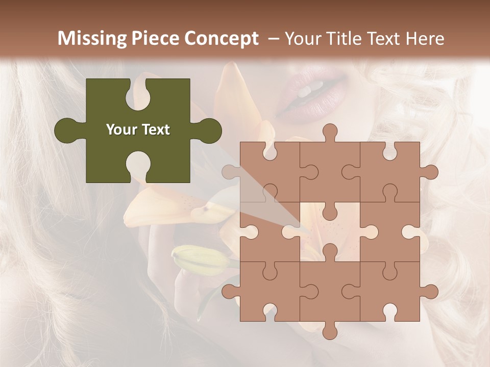 Beautiful Portrait Isolated PowerPoint Template