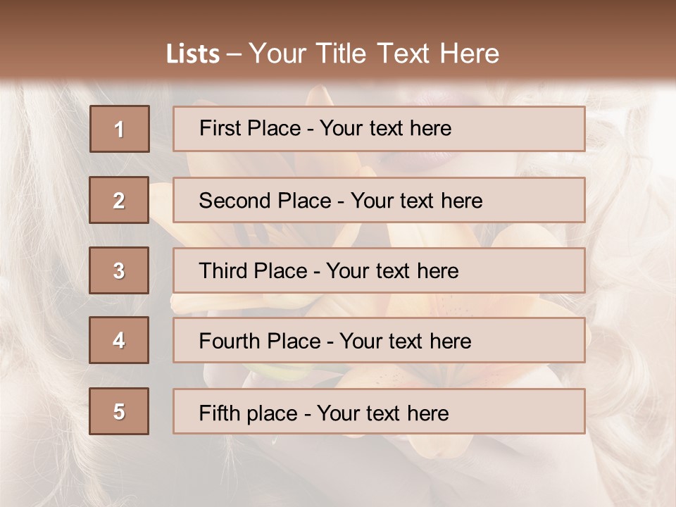 Beautiful Portrait Isolated PowerPoint Template