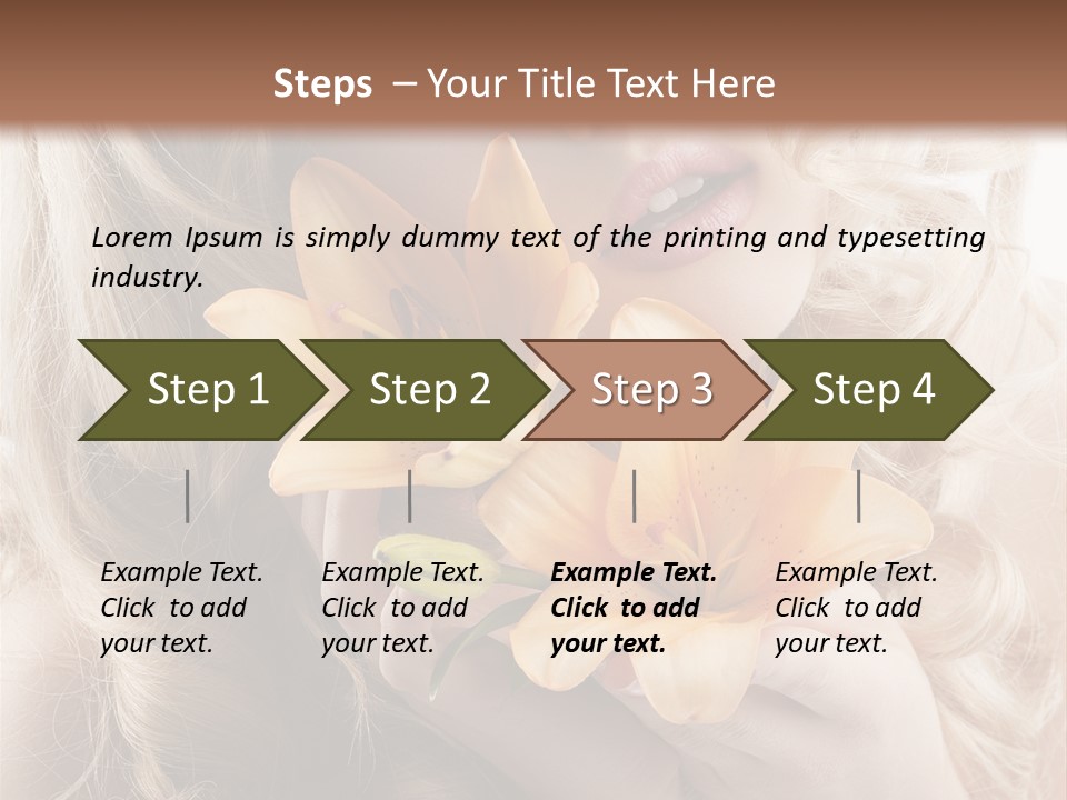 Beautiful Portrait Isolated PowerPoint Template
