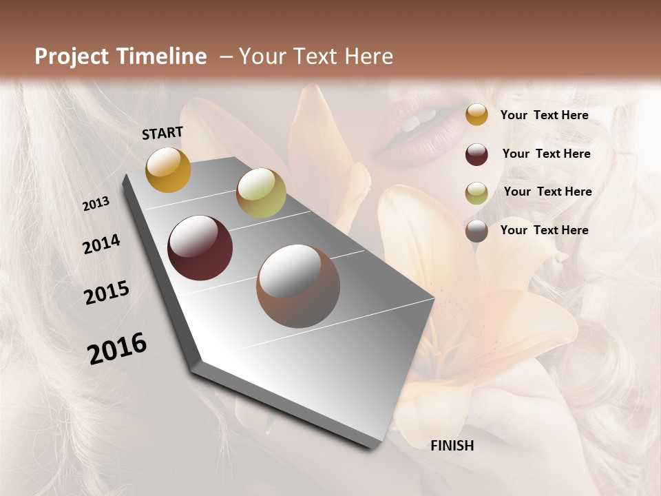Beautiful Portrait Isolated PowerPoint Template